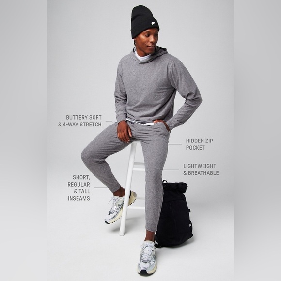 Fabletics The Cloud Jersey Jogger NWT LARGE - Picture 3 of 6